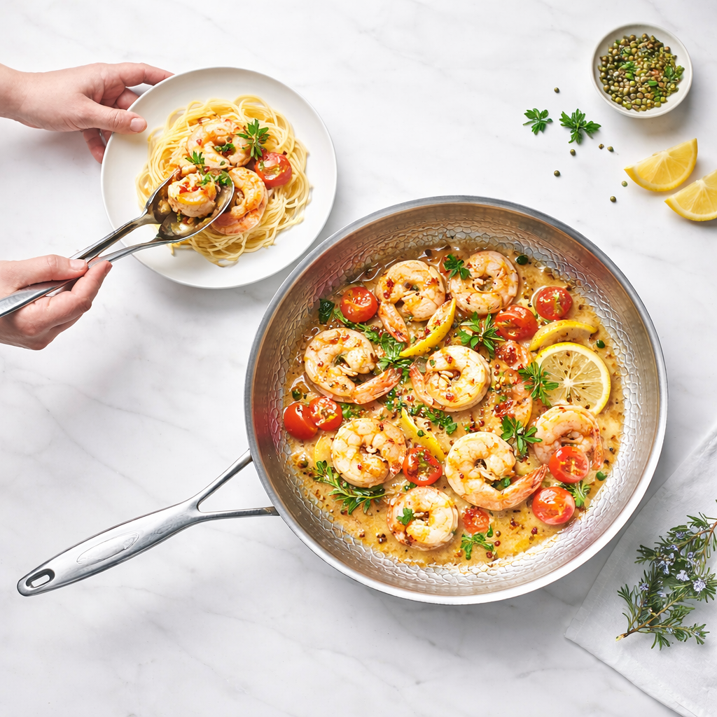 Titanium Koekenpan Gehamerd Inductie Vaatwasserbestendig