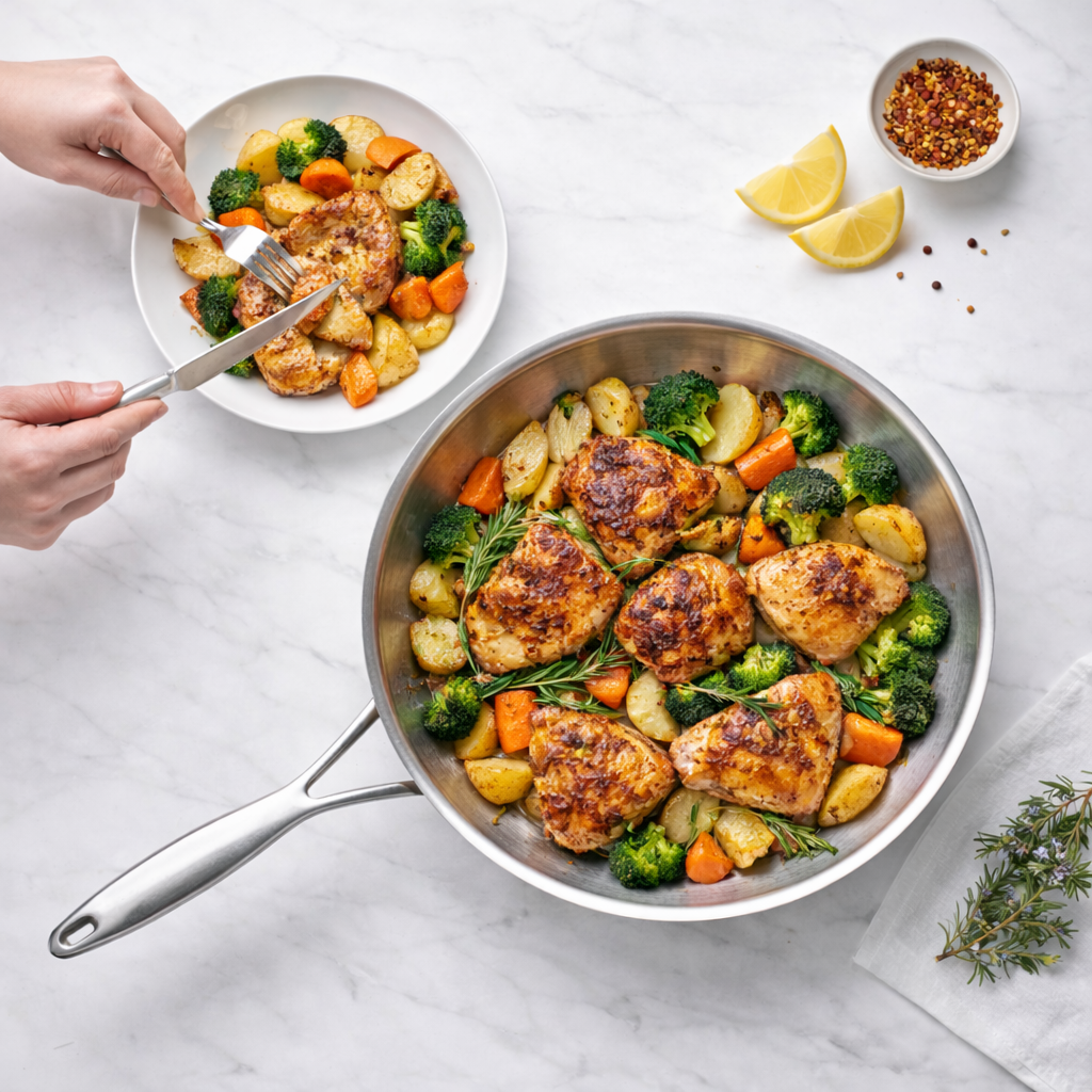 Kitchen4you | Roestvrijstalen Wokpan  | BPA - PFAS Vrij | Alle Warmtebronnen