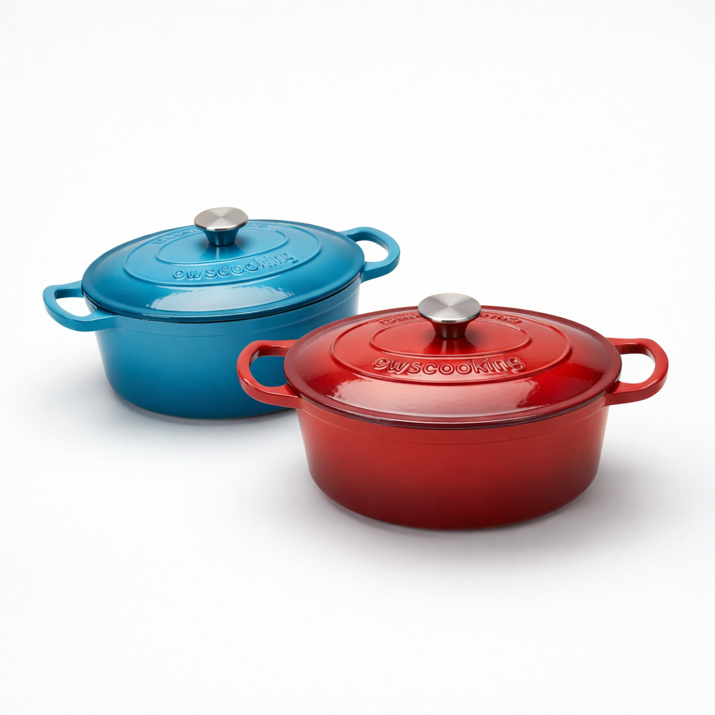 Gietijzeren Ovale Braadpan Set van 2  Inductiegeschikt