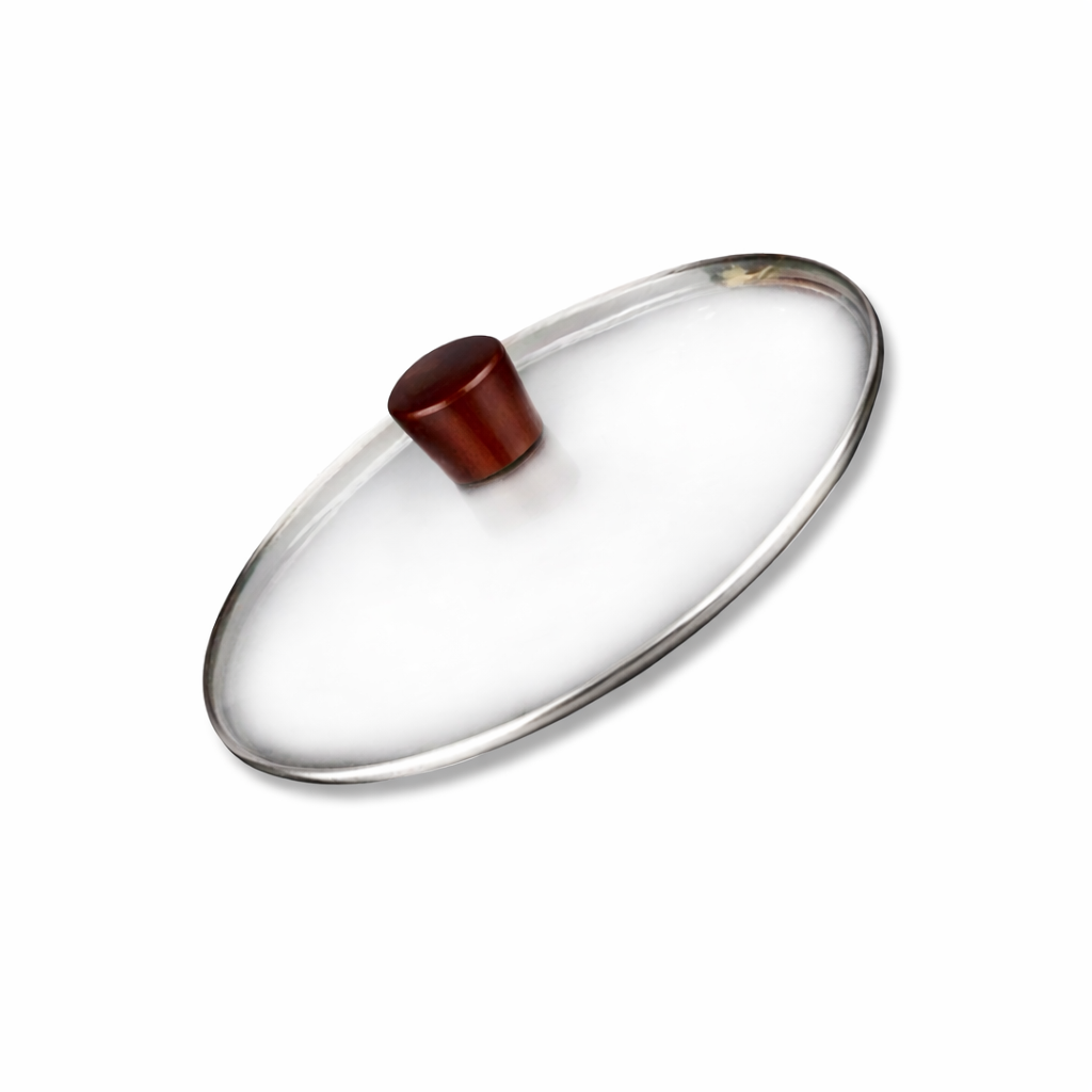 Kitchen4you | Glazen Deksel Wadjan met Houten Knop