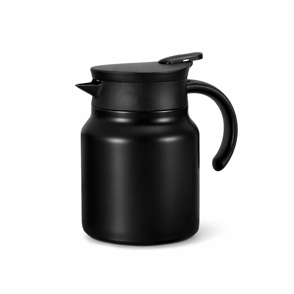 Kitchen4you | Theepot met Filter RVS Zwart 6u Warmtebehoud