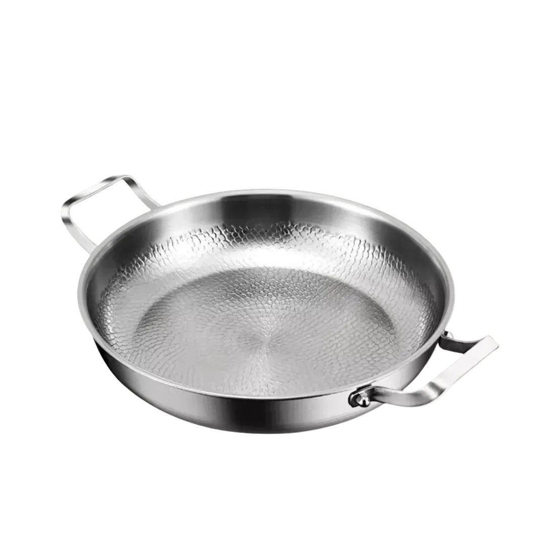 Sautépan met Twee Handgrepen | Roestvrij Staal | Geschikt voor Alle Warmtebronnen | Kitchen4You